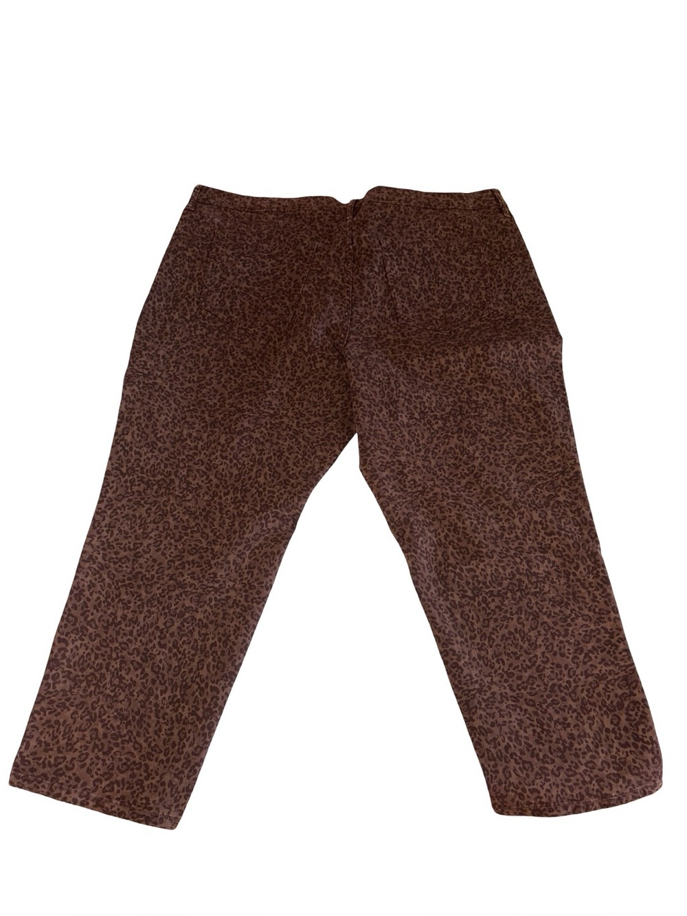 Terra & Sky Petite 26W Straight Leg Leopard Print Denim Pants - Picture 2 of 9